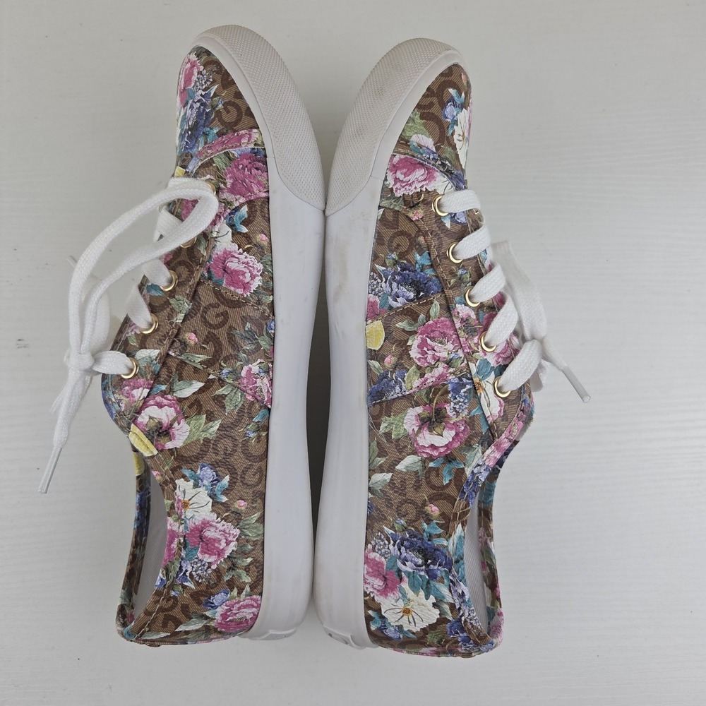 G by Guess GBG Los Angeles Backer Women's Size 8.5 Pink/White/Floral Shoes - Picture 10 of 16